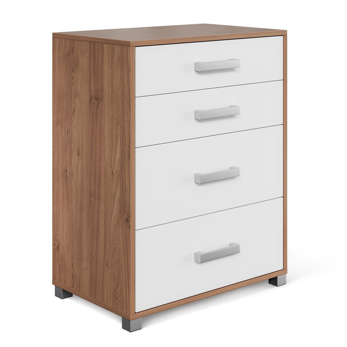Rusi 63cm 4-Drawer Chest of Drawers – Oak & White product view 4