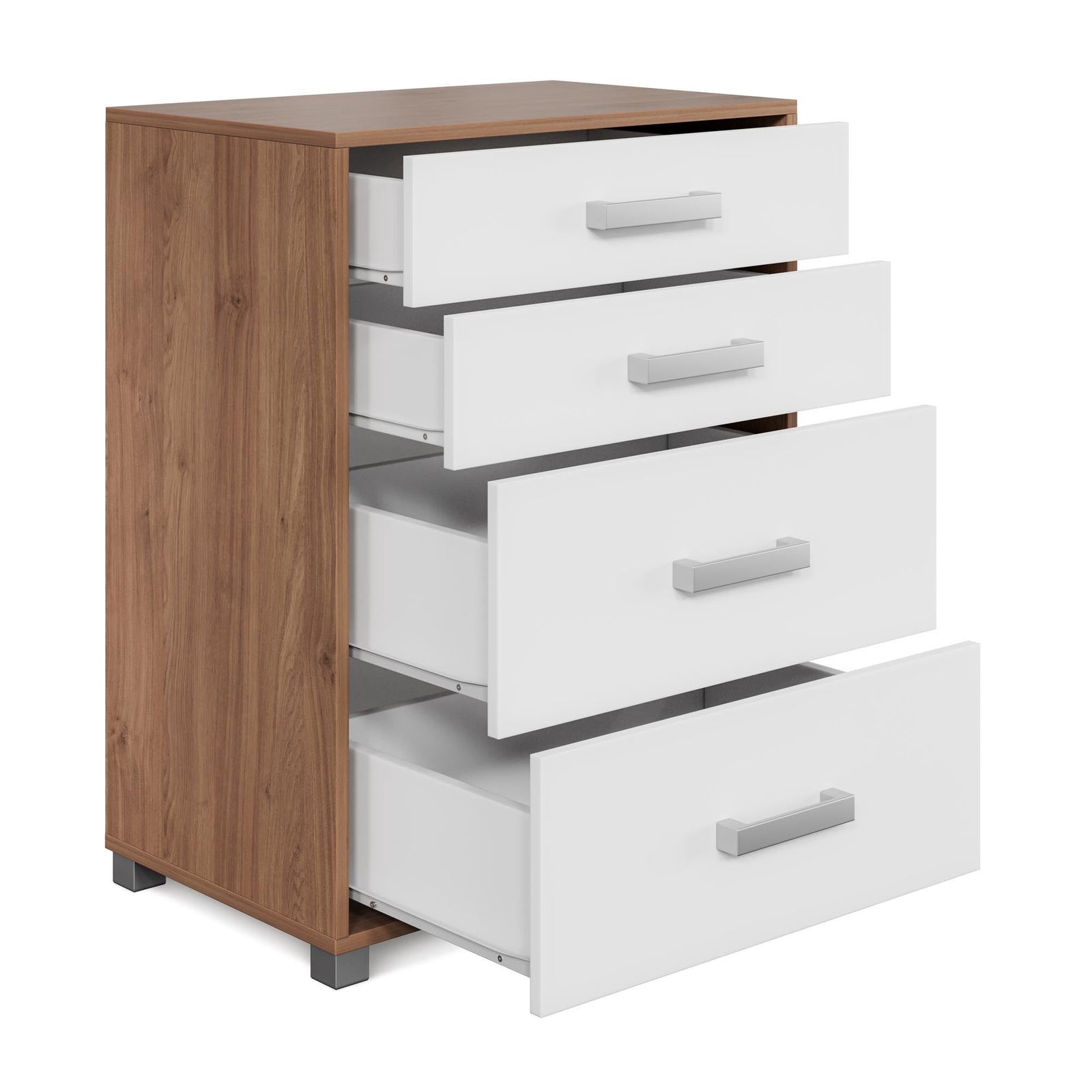 Rusi 63cm 4-Drawer Chest of Drawers – Oak & White product view 5