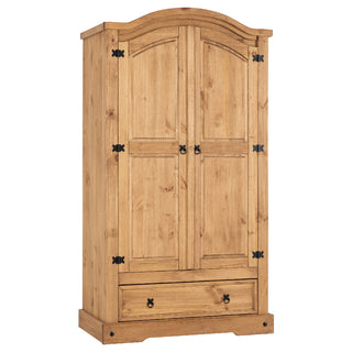 Central Wooden Wardrobe With 2 Doors 1 Drawer In Oak