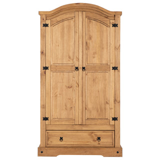Central Wooden Wardrobe With 2 Doors 1 Drawer In Oak