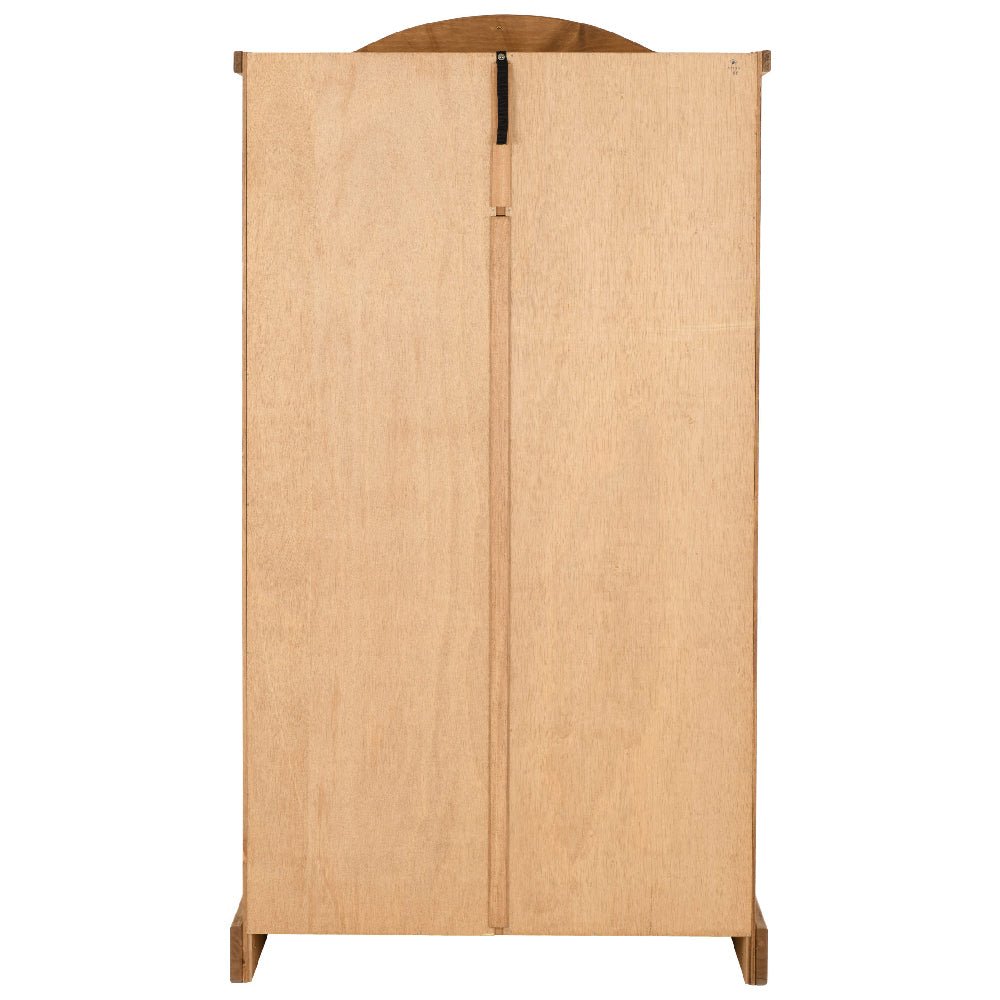 CHOICEWARDROBE 2-door oak finish hinged wardrobe rear view