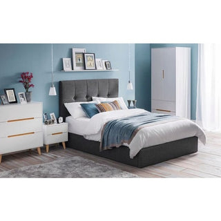 CHOICEWARDROBE Abrina Wardrobe in Matt White and Oak – Lifestyle Bedroom Set with Scandinavian Furniture Arrangement