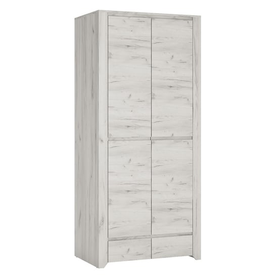 CHOICEWARDROBE Alink white wardrobe with 2 doors and 2 drawers