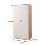 Alton 2 door wardrobe in Sonoma Oak & White, view 2