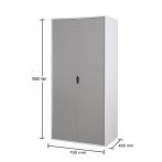 Alton 2 door wardrobe in White & Grey, view 2