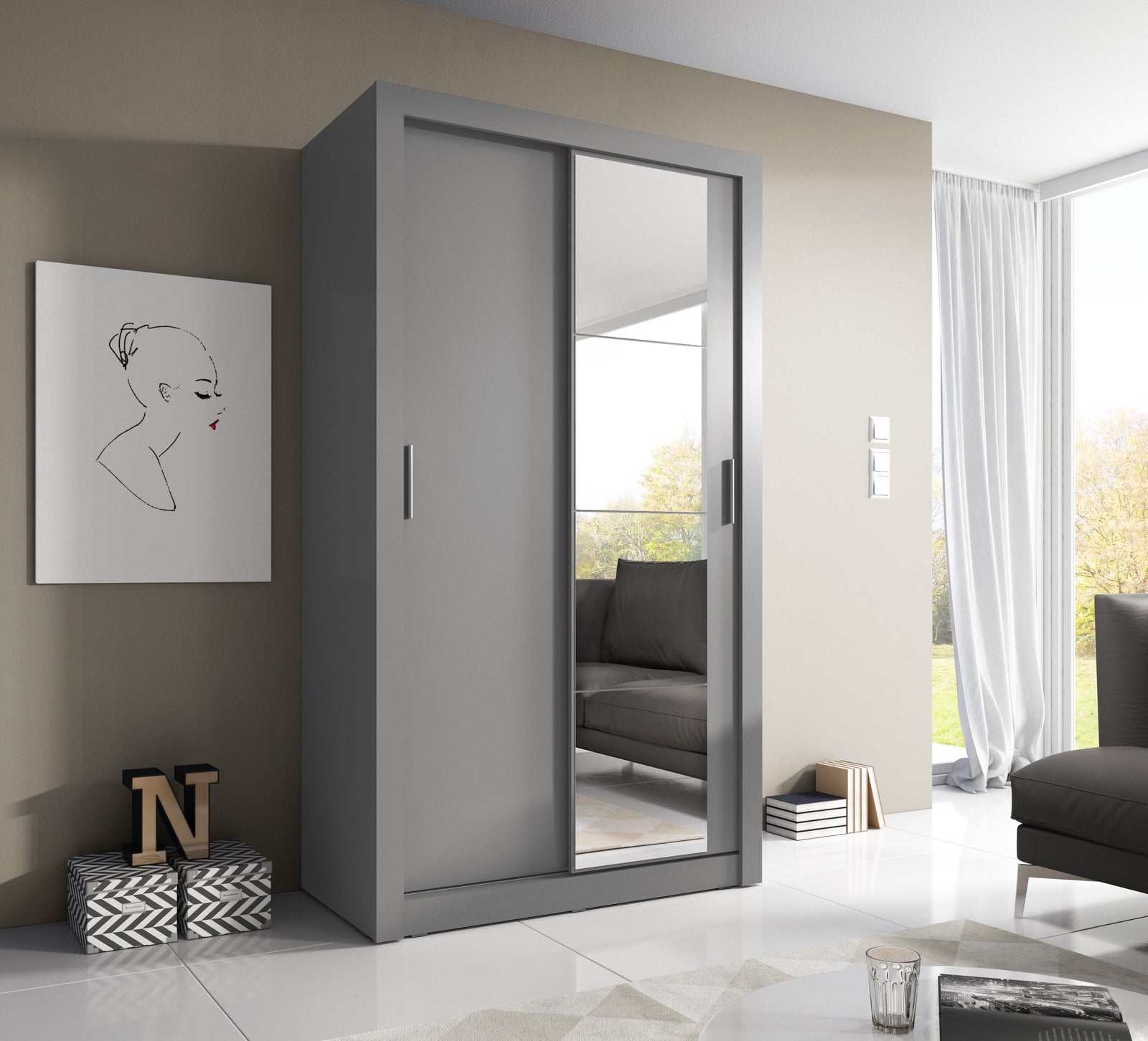 A6 grey wardrobe image