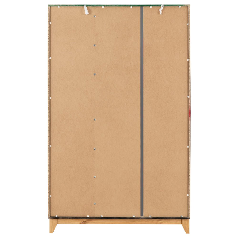 CHOICEWARDROBE Arthur 3 Door Wooden Wardrobe back panel with securing screws and wooden base