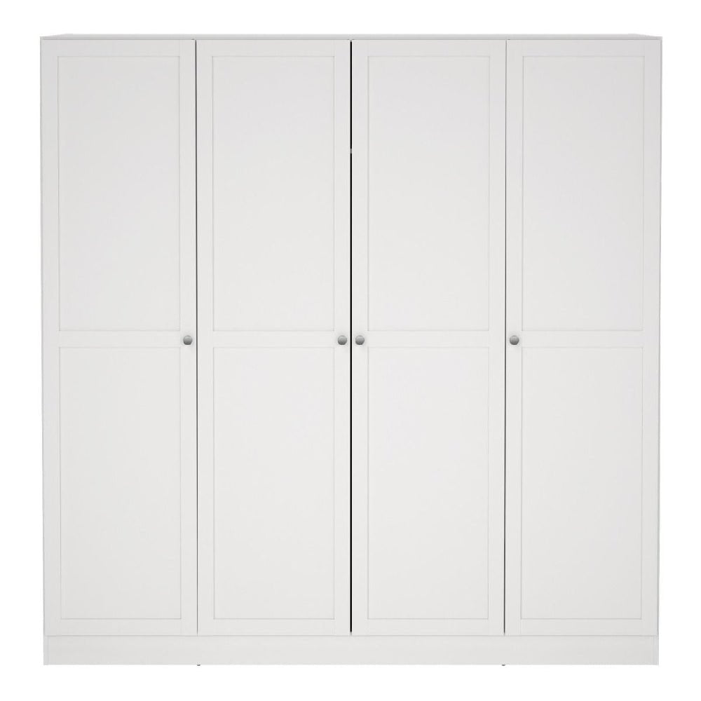 CHOICEWARDROBE white 4 door Shaker style wooden wardrobe
