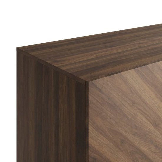 CHOICEWARDROBE Calder 3 door wardrobe, Royal Walnut chevron finish angled detail