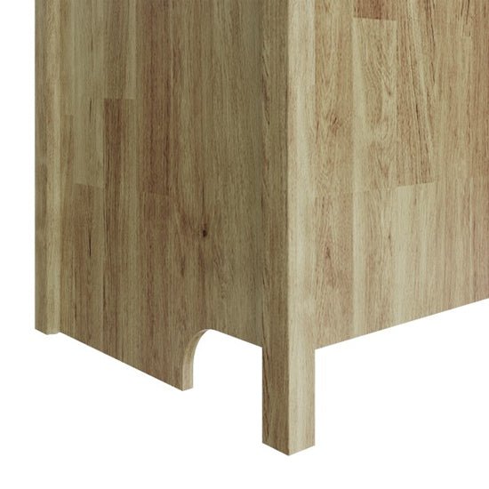 CHOICEWARDROBE Calgary Rustic Oak Wardrobe corner with straight legs and arched cutout