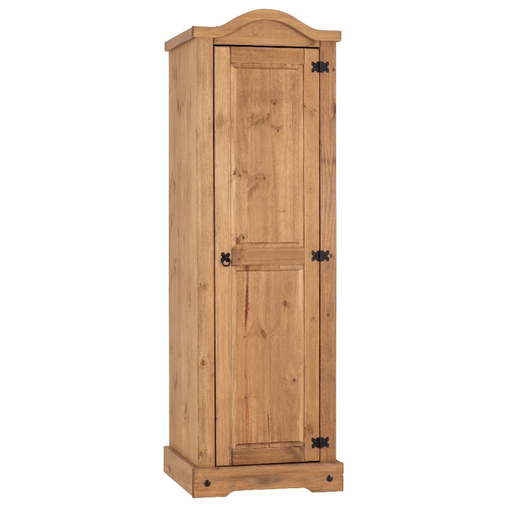 CHOICEWARDROBE single door rustic oak solid wood wardrobe