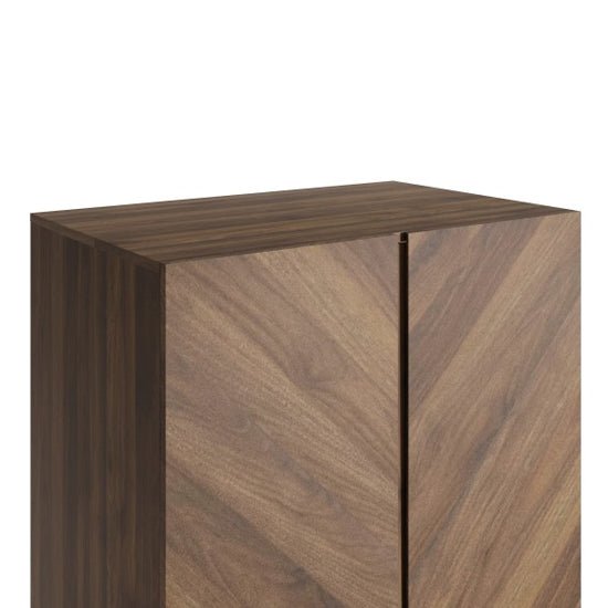 CHOICEWARDROBE Cianna royal walnut 2-door wardrobe with chevron pattern