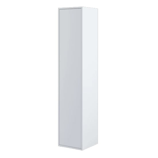 CHOICEWARDROBE Cyan single-door wardrobe in white, 45cm wide, with a smooth handle-free finish.