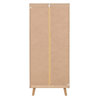 The CHOICEWARDROBE Davis 2 Door Wooden Wardrobe features chevron pattern doors in a dusty grey and white finish, modern Scandi legs, and a sleek design for a stylish Scandinavian-inspired look.