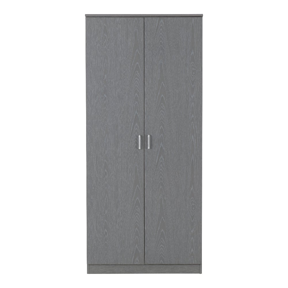 CHOICEWARDROBE 2 door wardrobe, grey wood effect modern minimalist design