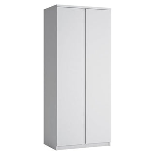 CHOICEWARDROBE Fank 2 Door Wardrobe in Matt White – slim modern double-door design with clean minimalist finish