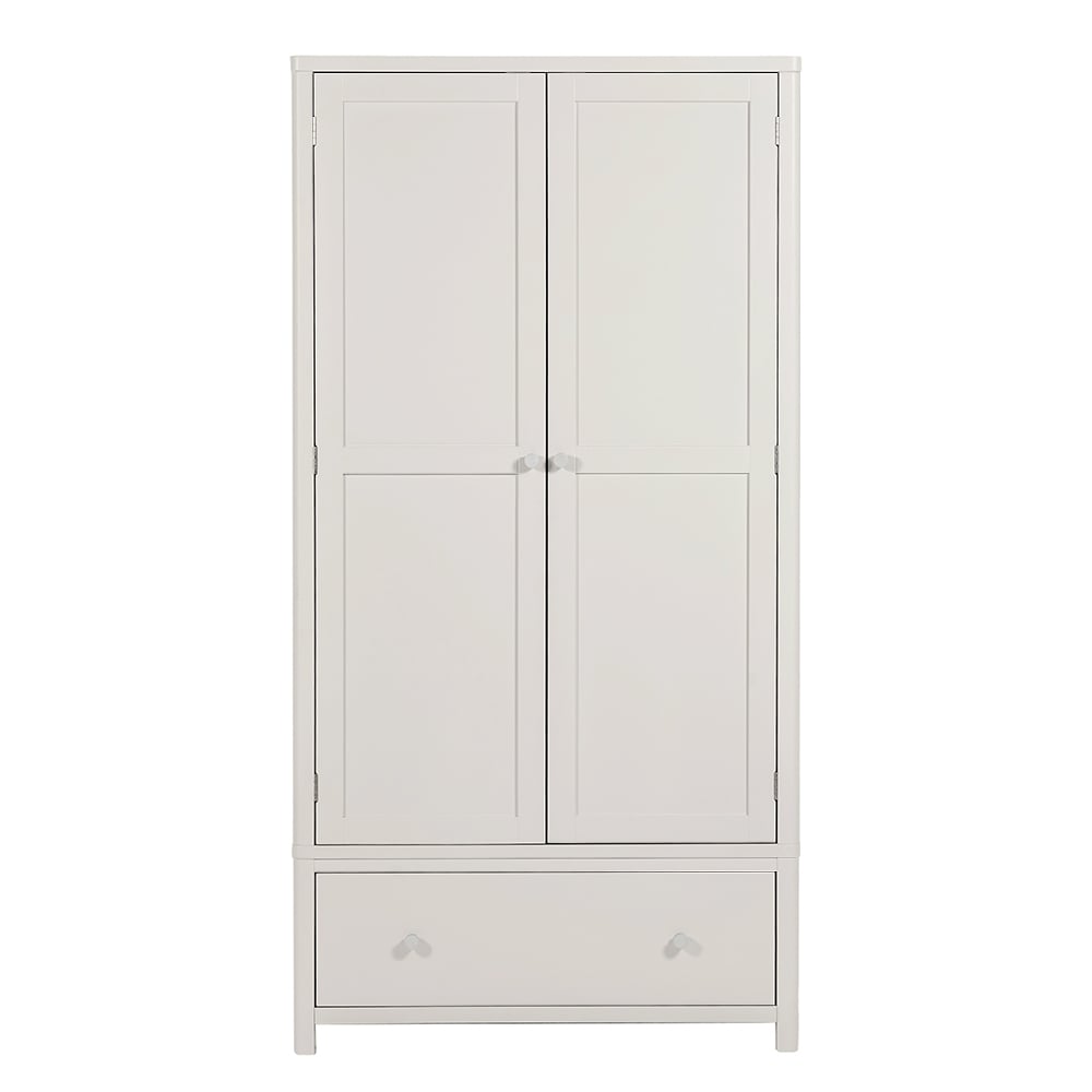 CHOICEWARDROBE Folsom 2 door wooden wardrobe in natural finish with drawer