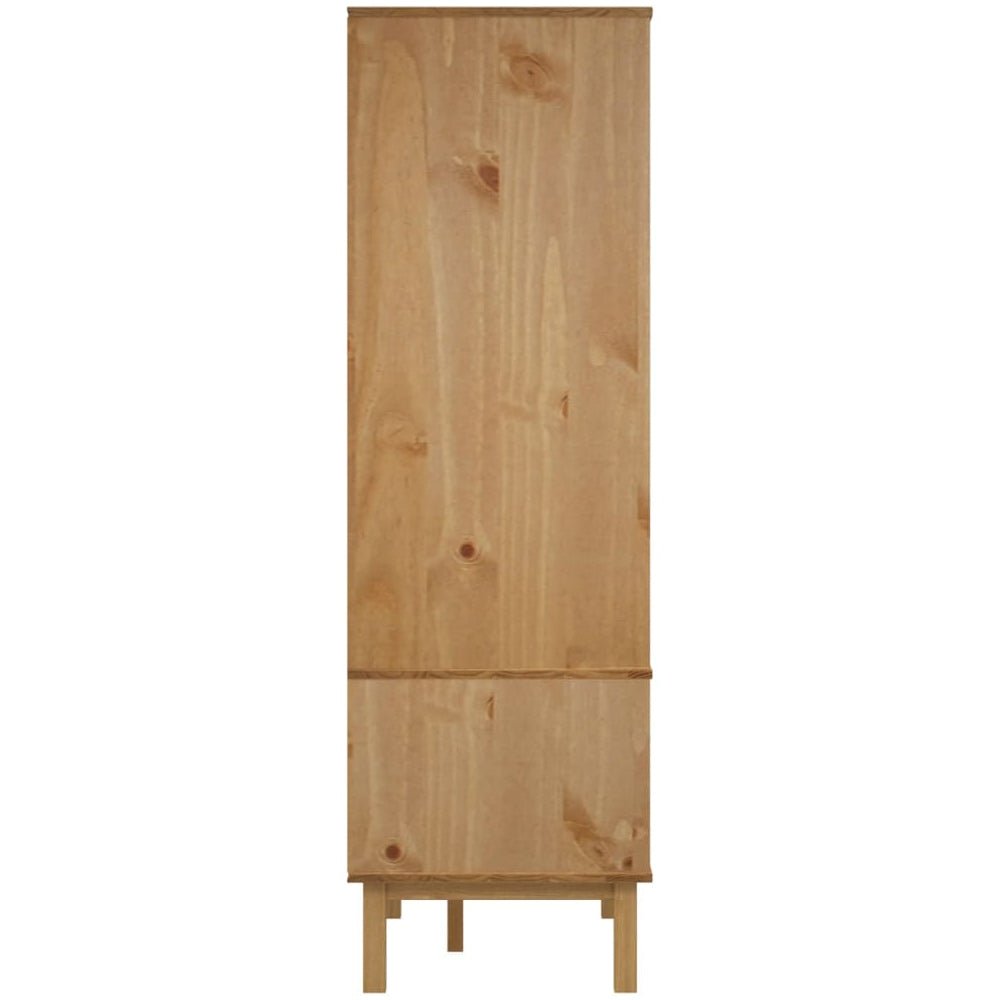 CHOICEWARDROBE Harrow 2 door wardrobe in natural pine finish with 2 drawers, Scandinavian style.