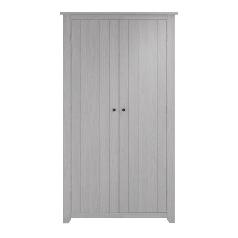 CHOICEWARDROBE Havanan 2 door matte grey wooden wardrobe with vertical panel design