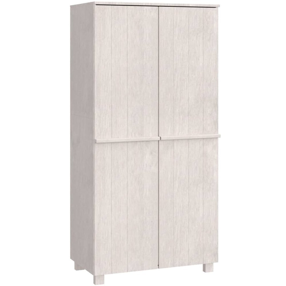 Modern white wooden 2 door wardrobe
