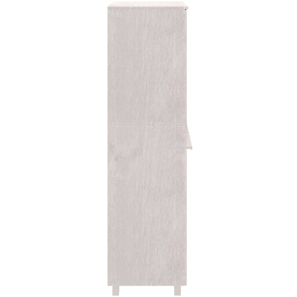 CHOICEWARDROBE Hull 89cm 2 Door White Wooden Wardrobe - Side View