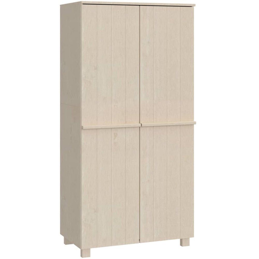 CHOICEWARDROBE Hull 2-door wooden wardrobe in light brown oak finish.