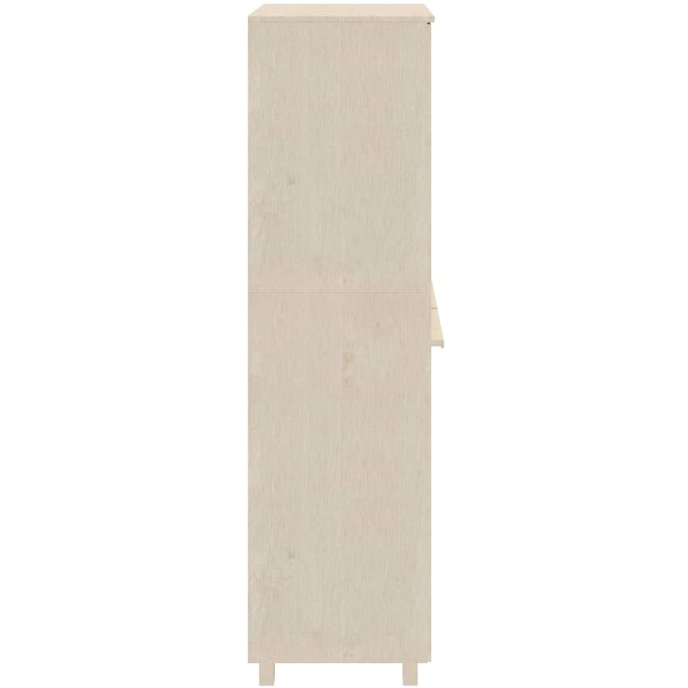 Side view of CHOICEWARDROBE Hull 89cm 2-door wardrobe in light brown oak finish.