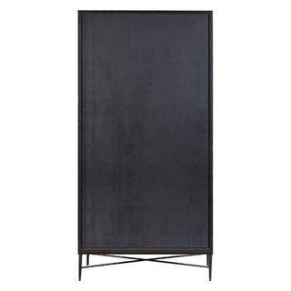 The CHOICEWARDROBE Karot 2 Door Wooden Wardrobe features a light grey oak finish, textured slatted design, and modern black metal legs. This wardrobe offers minimalist, contemporary storage with a sleek silhouette.