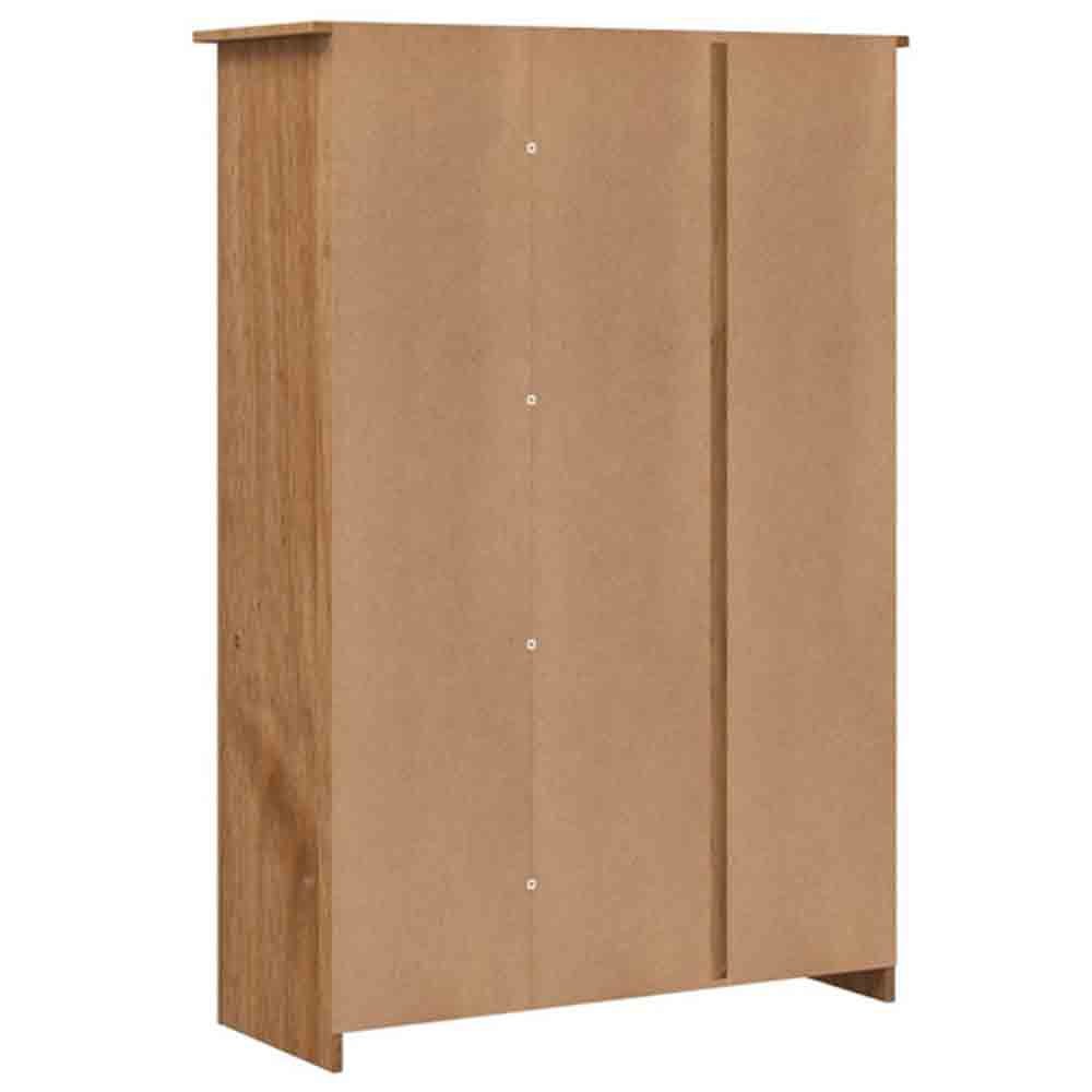 CHOICEWARDROBE Kendal solid pine three-door wardrobe in natural wood finish.