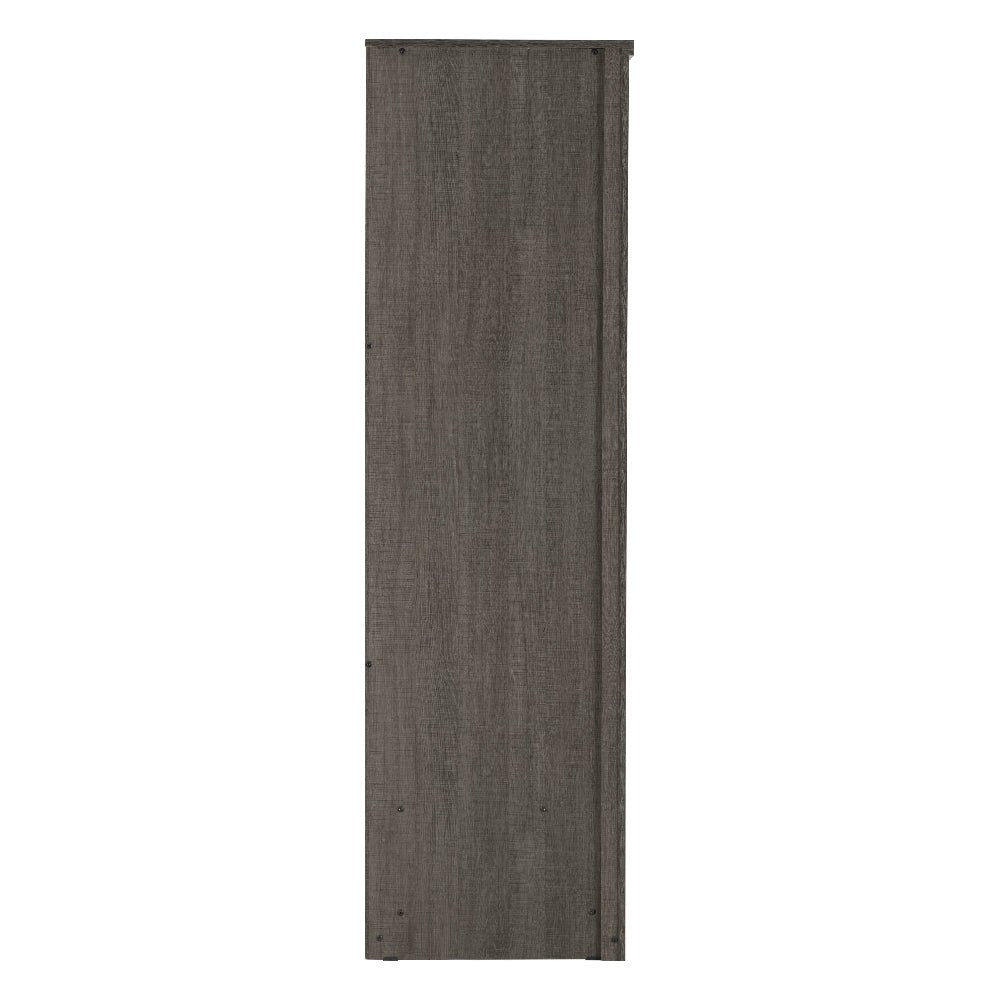 CHOICEWARDROBE Laggan Black wardrobe side panel, dark grey wood grain finish, with visible edge screws.