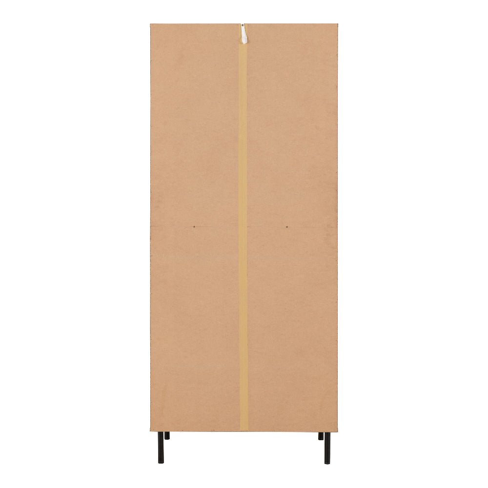 CHOICEWARDROBE wooden wardrobe back view with black metal legs