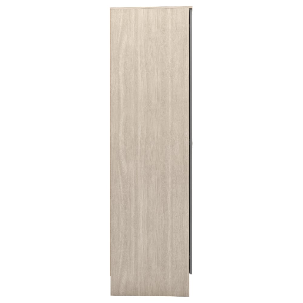 CHOICEWARDROBE Mack 1 door mirrored wardrobe in oak effect finish