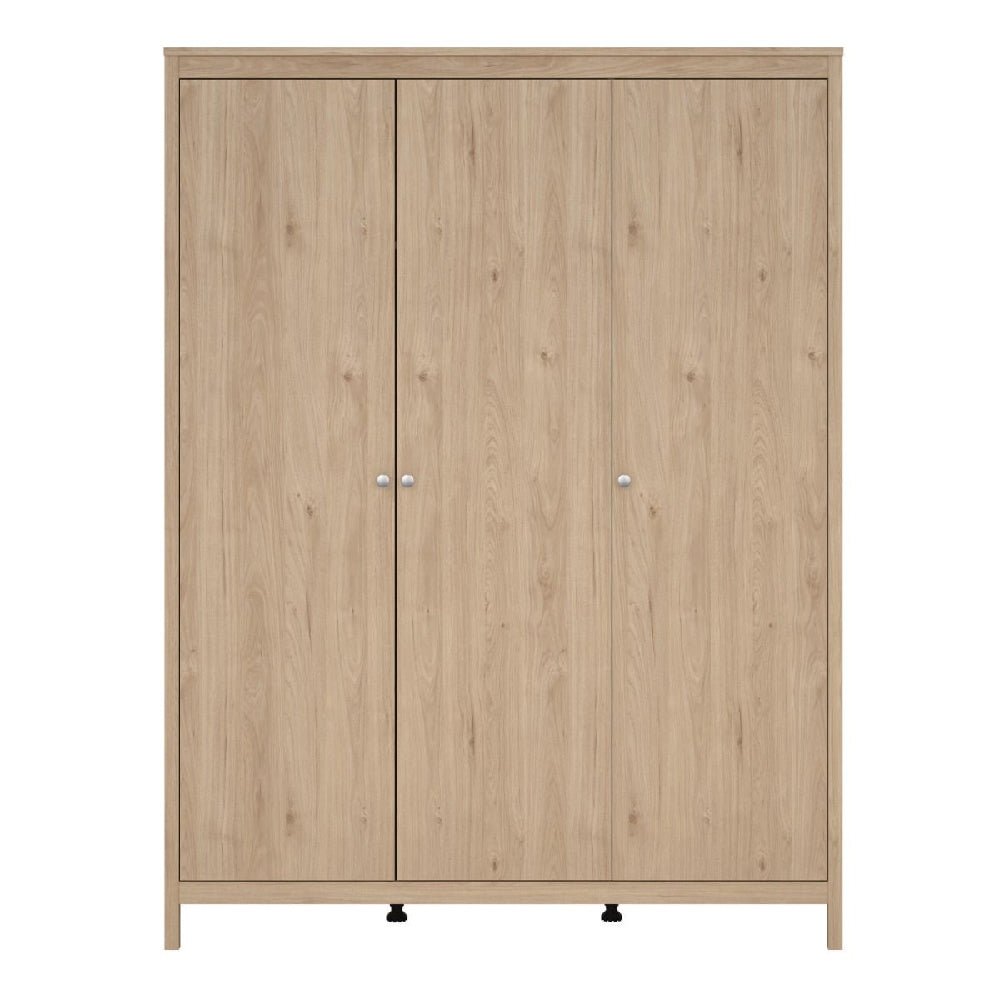 CHOICEWARDROBE Macron 3 door oak finish wardrobe