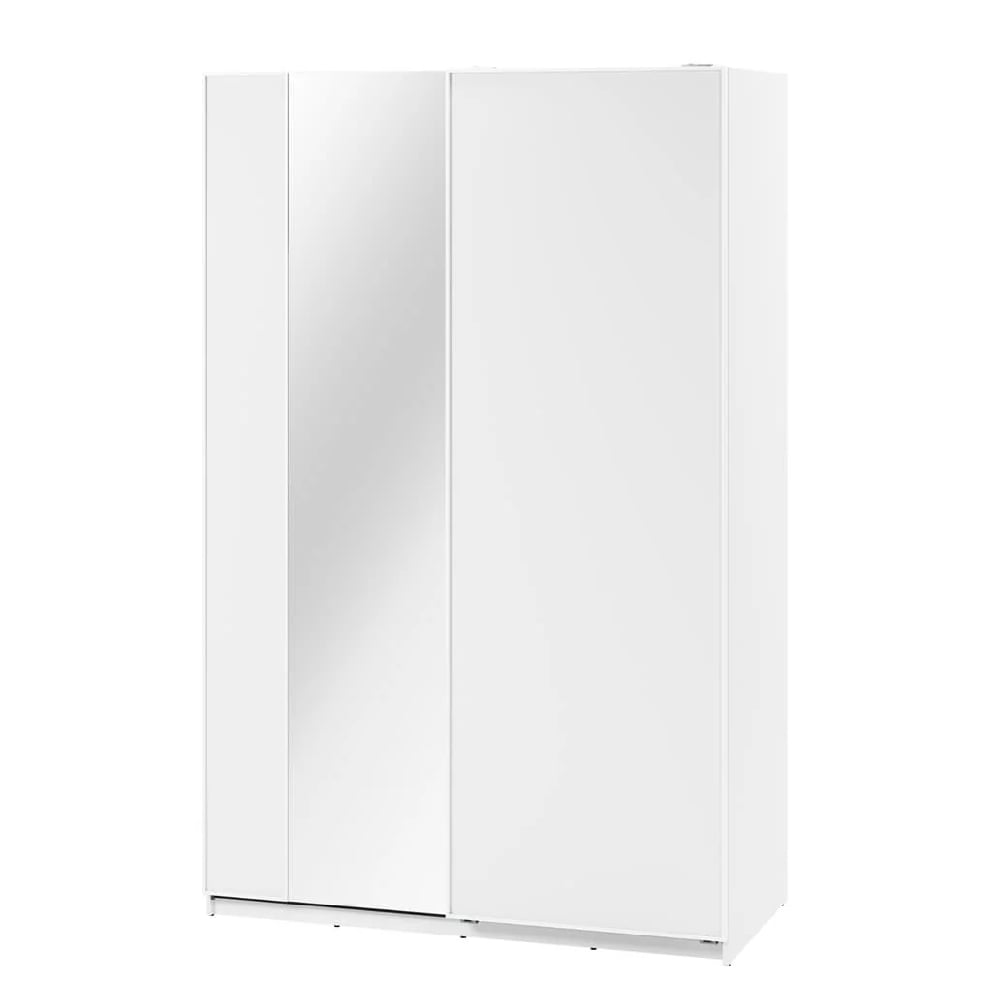 CHOICEWARDROBE Madrid 2-door white gloss sliding wardrobe with full-length mirrored door