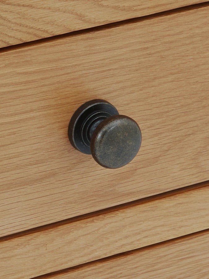 CHOICEWARDROBE Marlborough oak wardrobe drawer handle, antique brass finish
