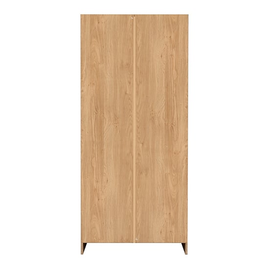 CHOICEWARDROBE Mazi 2 door wardrobe in oak effect finish, standing upright.