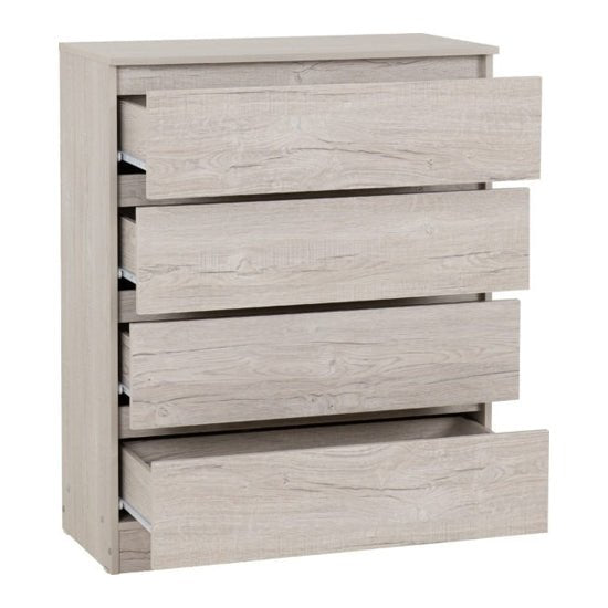 CHOICEWARDROBE McGowan 4-drawer chest in Urban Snow finish