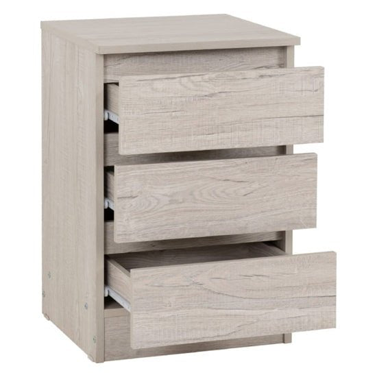 CHOICEWARDROBE McGowan 4-drawer chest in Urban Snow finish with open drawers