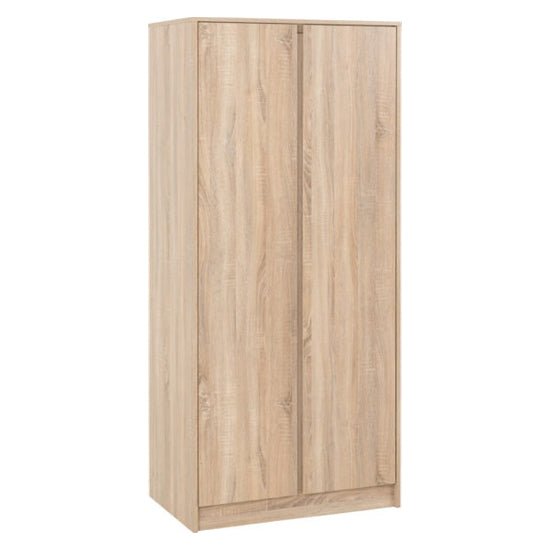 CHOICEWARDROBE McGowen 2-door Sonoma Oak wooden wardrobe with hanging rail and shelf