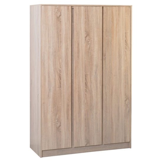 CHOICEWARDROBE 3 door wooden wardrobe in Sonoma Oak finish