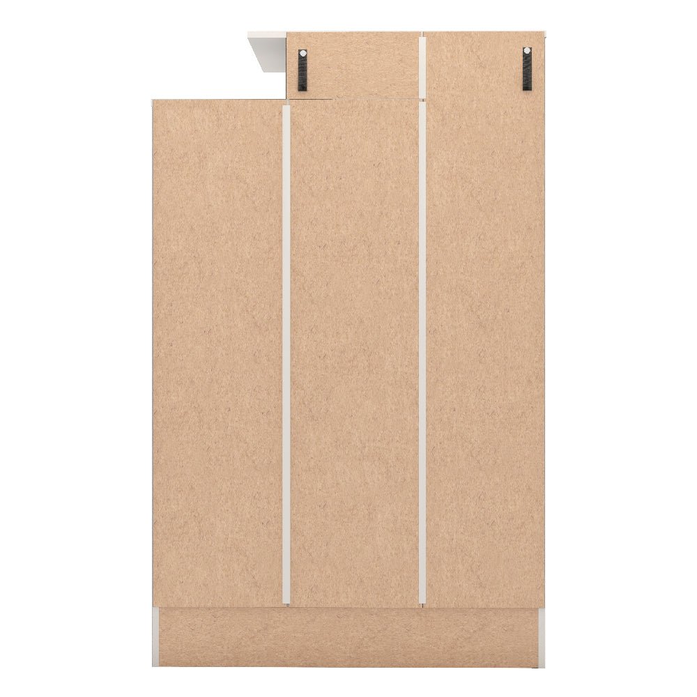 CHOICEWARDROBE two-door wardrobe, light wood effect with white trim