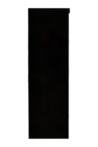 Side profile of ChoiceWardrobe Modora Black High Gloss 3 Door Wardrobe showing slim design and smooth edges