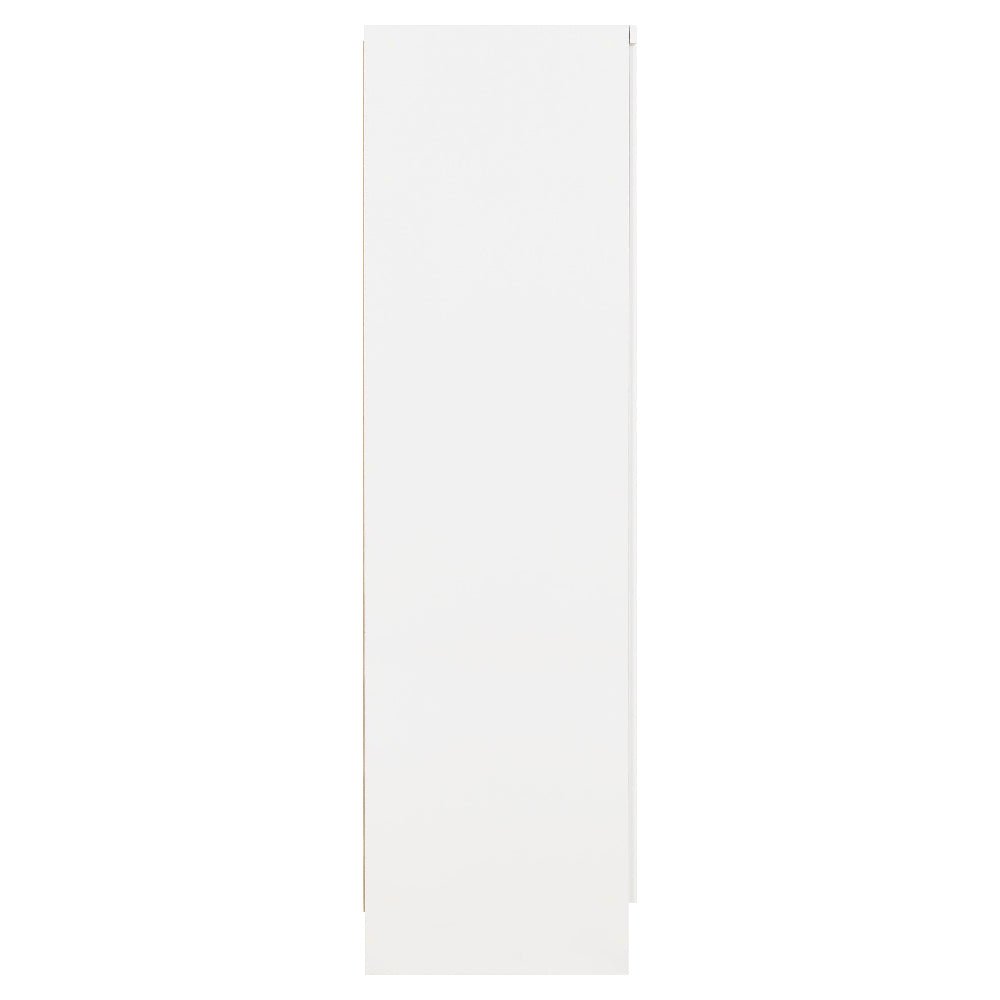 Mack white high-gloss 2-door wardrobe, side view