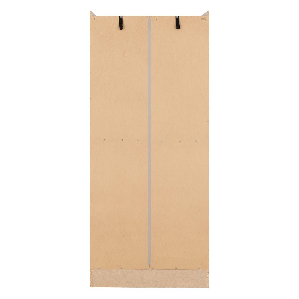 Mack white high-gloss 2-door wardrobe, front view