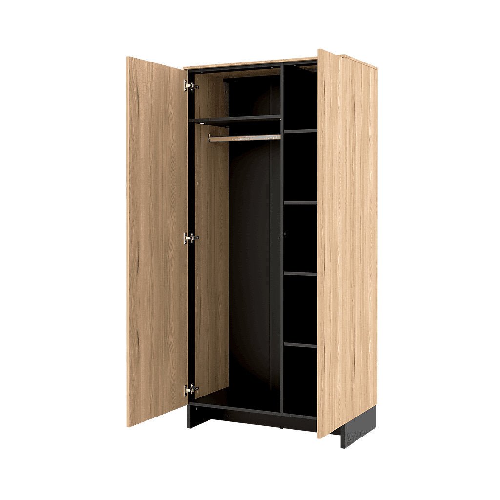 CHOICEWARDROBE Narva 2 Door Hinged Wardrobe, Mountain Ash