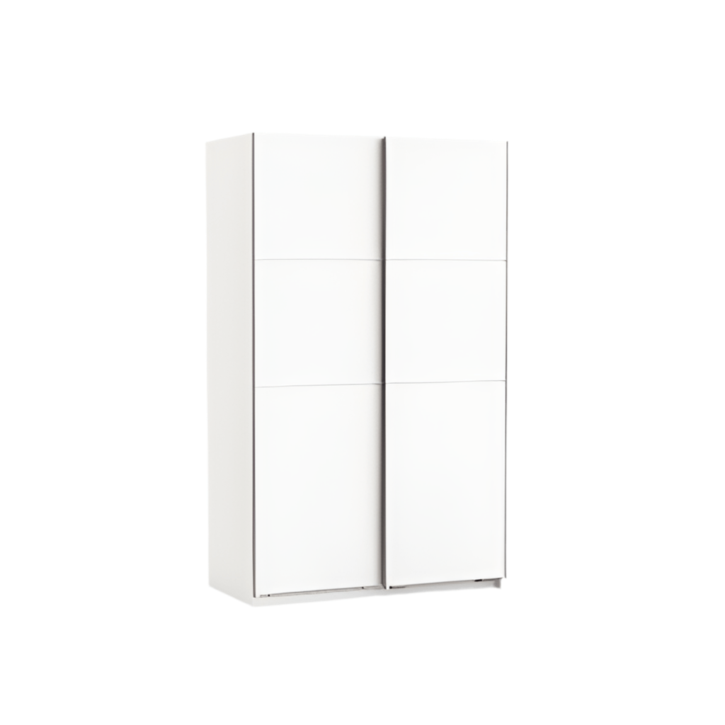 White two-door sliding wardrobe