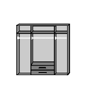 The CHOICEWARDROBE Okhra 4 Door Wardrobe features an elegant oak finish, mirrored doors, and a spacious 180cm width—ideal for stylish bedroom storage with multiple sections and drawers to keep your space organized.