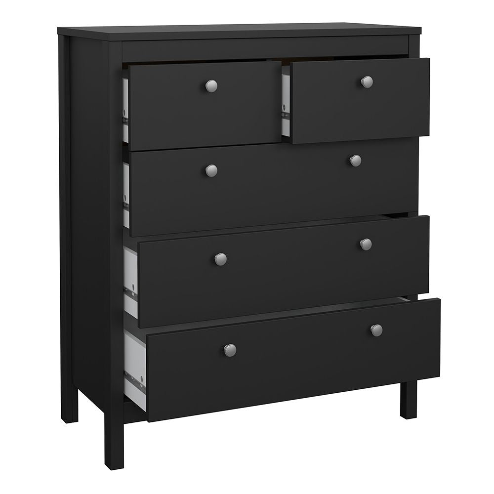 Black chest of drawers | CHOICEWARDROBE OSLO modern bedroom furniture with round handles