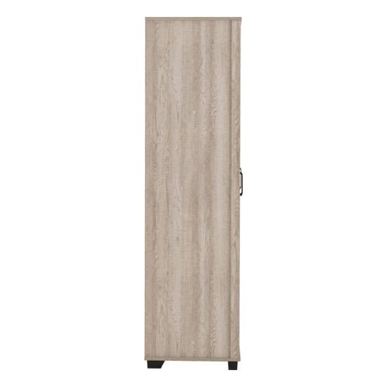 CHOICEWARDROBE Oxnard light oak 3 door wardrobe side view
