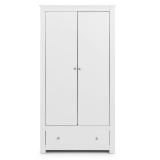 CHOICEWARDROBE Raddix 2 door wardrobe with drawer in Surf White